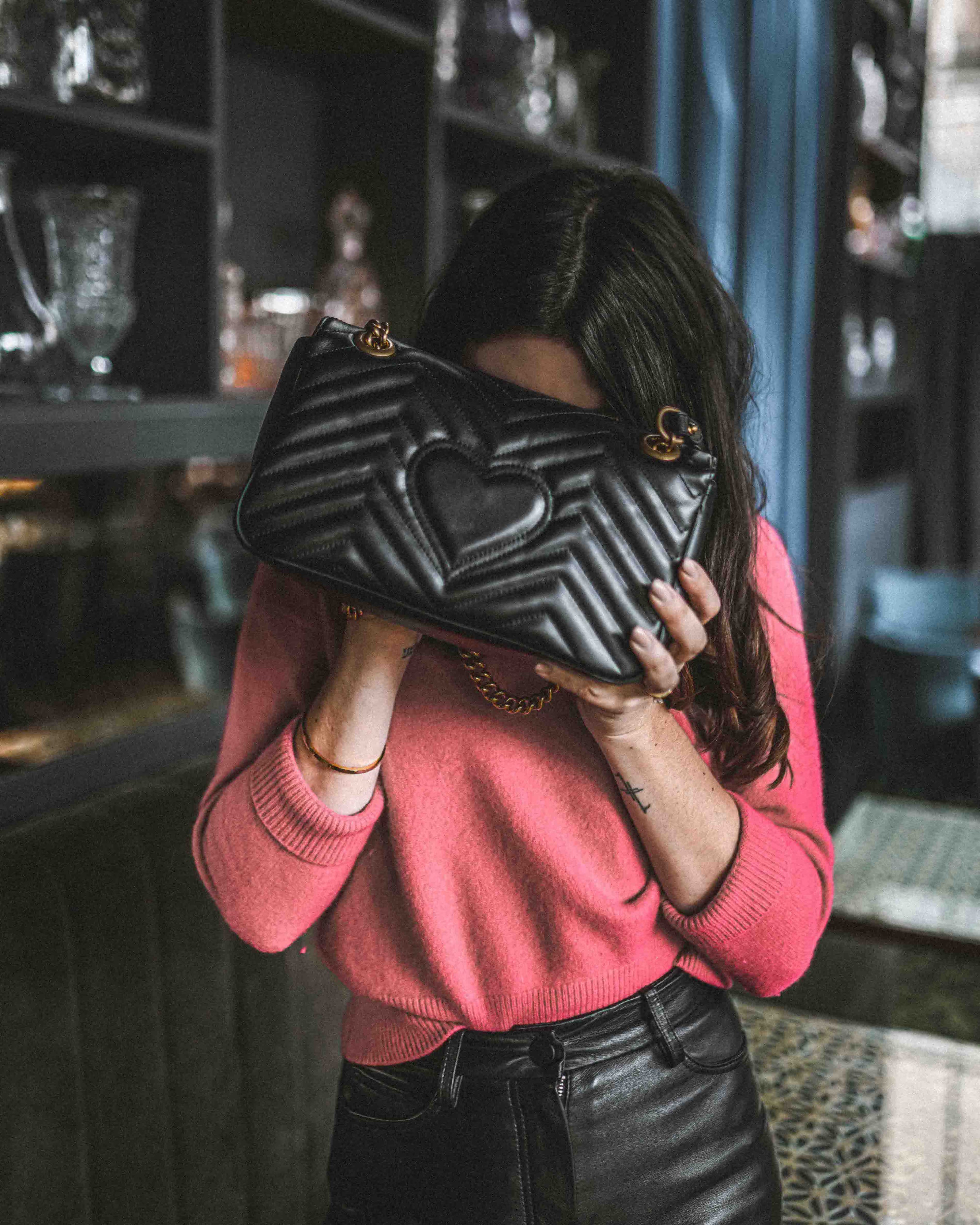 location sac de luxe sac à main coeur en cuir 
