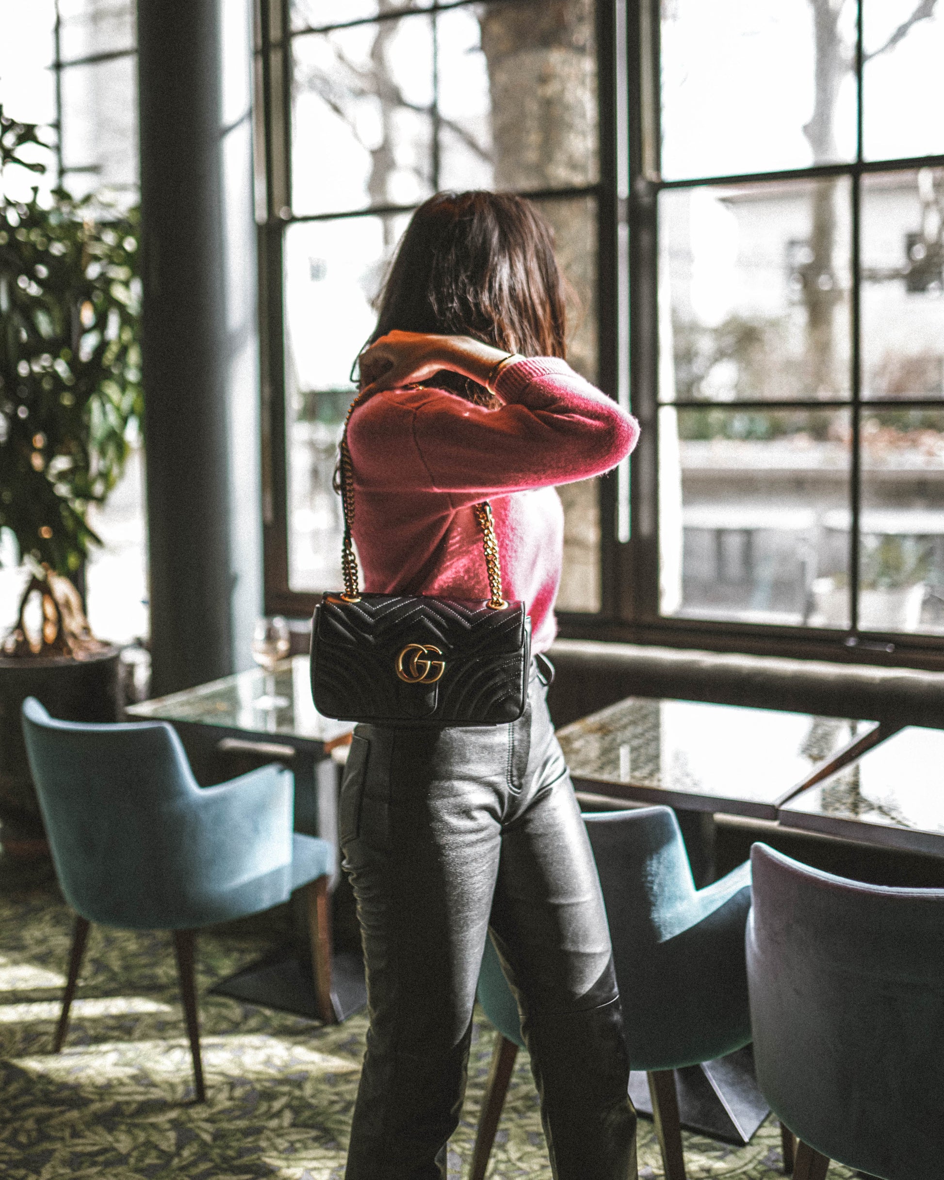 location sac de luxe sac gucci porté épaule 